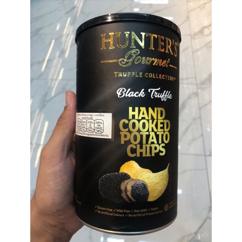 มันฝรั่งทอดกรอบรสทรัฟเฟิลดำ ตรา Hunter's Potato Chips Black Truffle ขนาด 150g