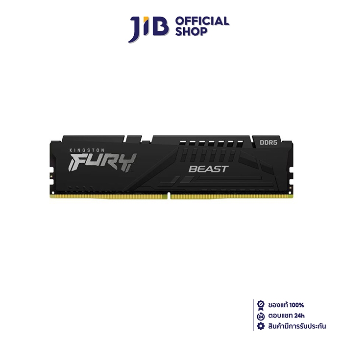 16GB (16GBx1) DDR5 5600MHz RAM (หน่วยความจำ) KINGSTON FURY BEAST DDR5 (INTEL XMP) (BLACK) (KF556C40B