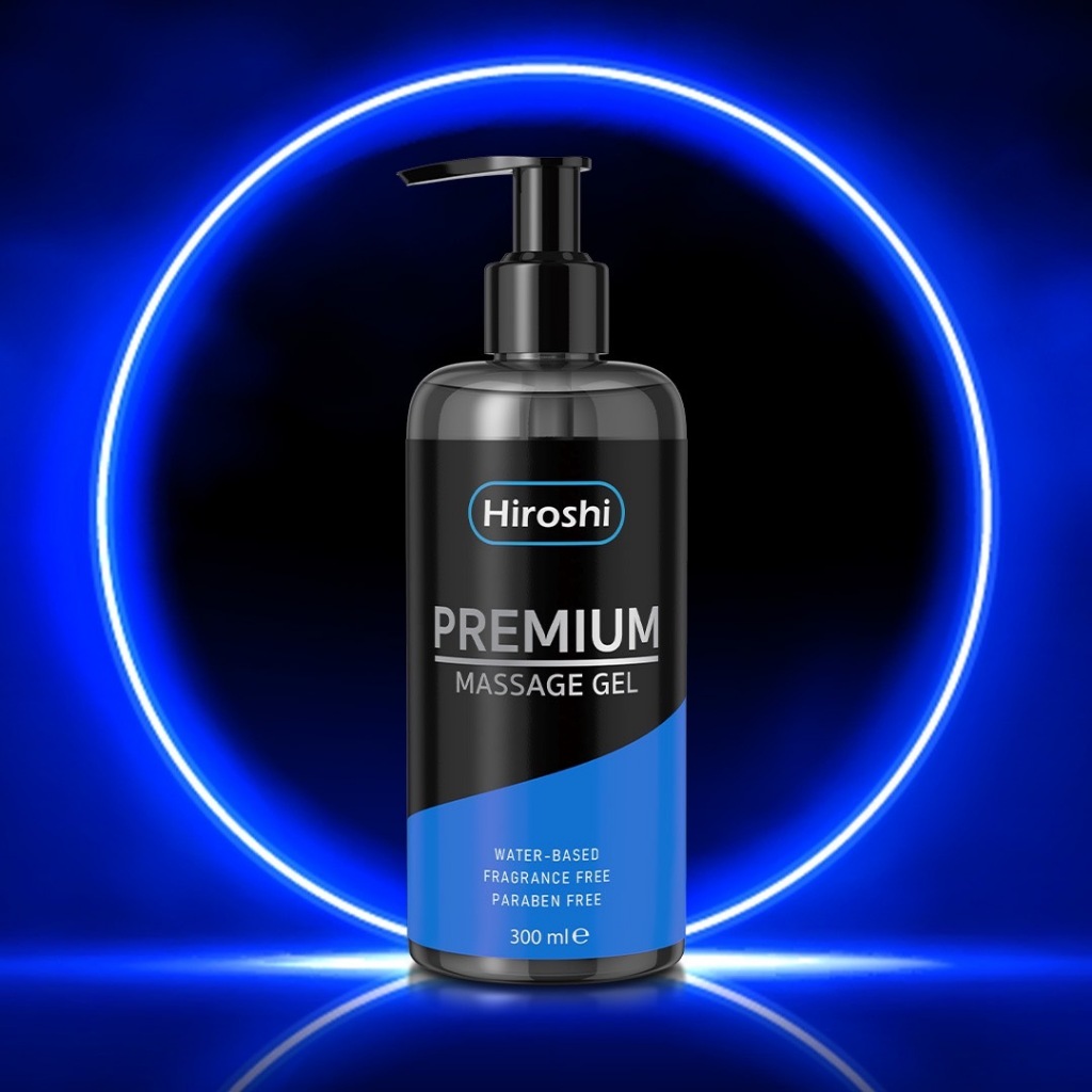 ซื้อ เจลหล่อลื่น Hiroshi Premium เนื้อเจลใส ลื่นนาน ปราศจากน้ำหอม ปริมาณ 300 ml (สีน้ำเงิน)