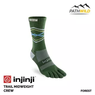 INJINJI TRAIL MIDWEIGHT CREW XTRALIFE ถุงเท้าแยกนิ้ว เหมาะกับการวิ่งระยะยาว ช่วยลดการเสียดสีระหว่างนิ้วเท้า