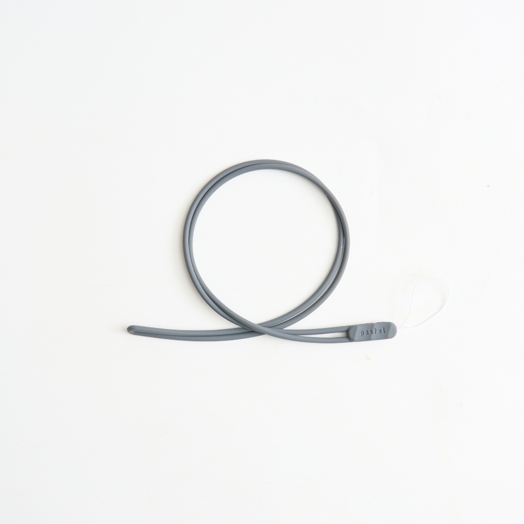pastel สายคล้องคอ สีเทา inhaler lanyard grey