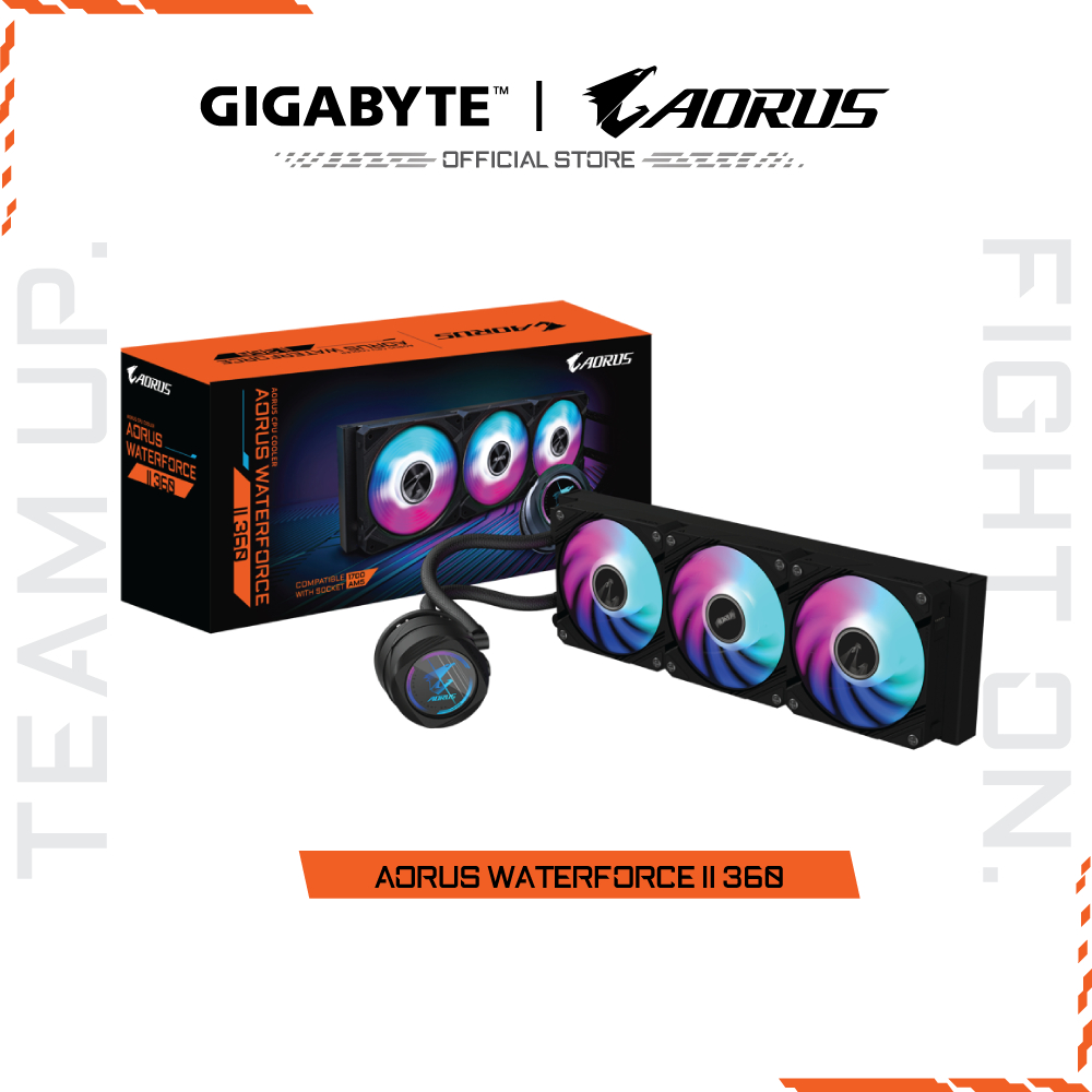 GIGABYTE AORUS WATERFORCE II 360 CPU LIQUID COOLER (ระบบระบายความร้อนด้วยน้ำ) GP-A WATERFORCE II 360