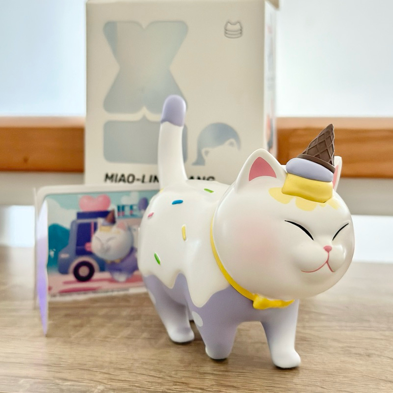 (พร้อมส่ง) Miao-Ling-Dang : Taro Ice Cream Cat แกะนอนกล่อง 💜