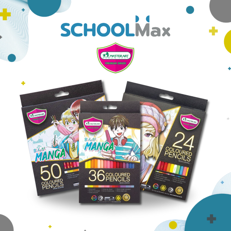 สีไม้มาสเตอร์อาร์ต สีไม้มังงะ 24สี/36สี/50สี รุ่นมังงะ MANGA Collection Master Art / 1 กล่อง