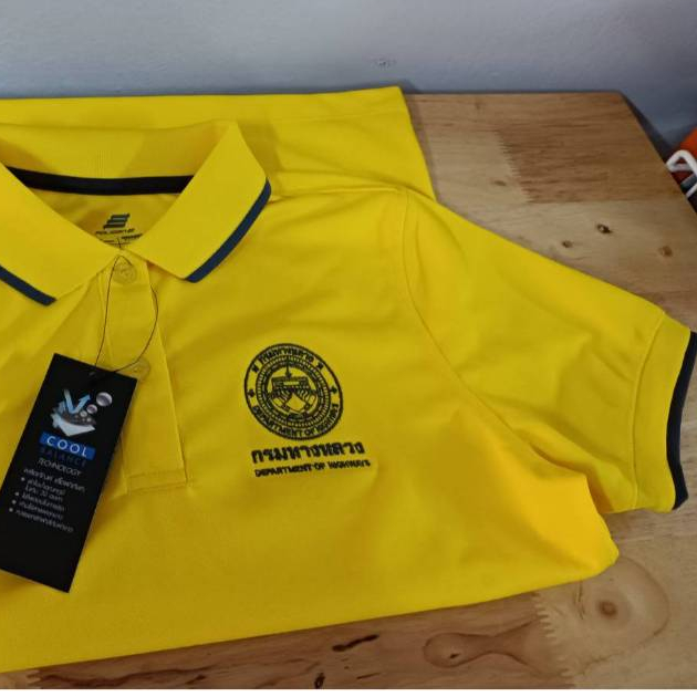 เสื้อโปโลกรมทางหลวง1จุดเท่านั้น ผ้าcool