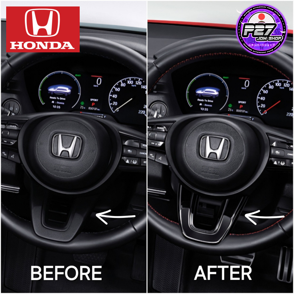 ✔️ของแท้ศูนย์✔️ V พวงมาลัยดำเงา RS HONDA HR-V EHEV '20-26 ใส่กับรุ่น E / ELได้ กรอบพวงมาลัย HRV