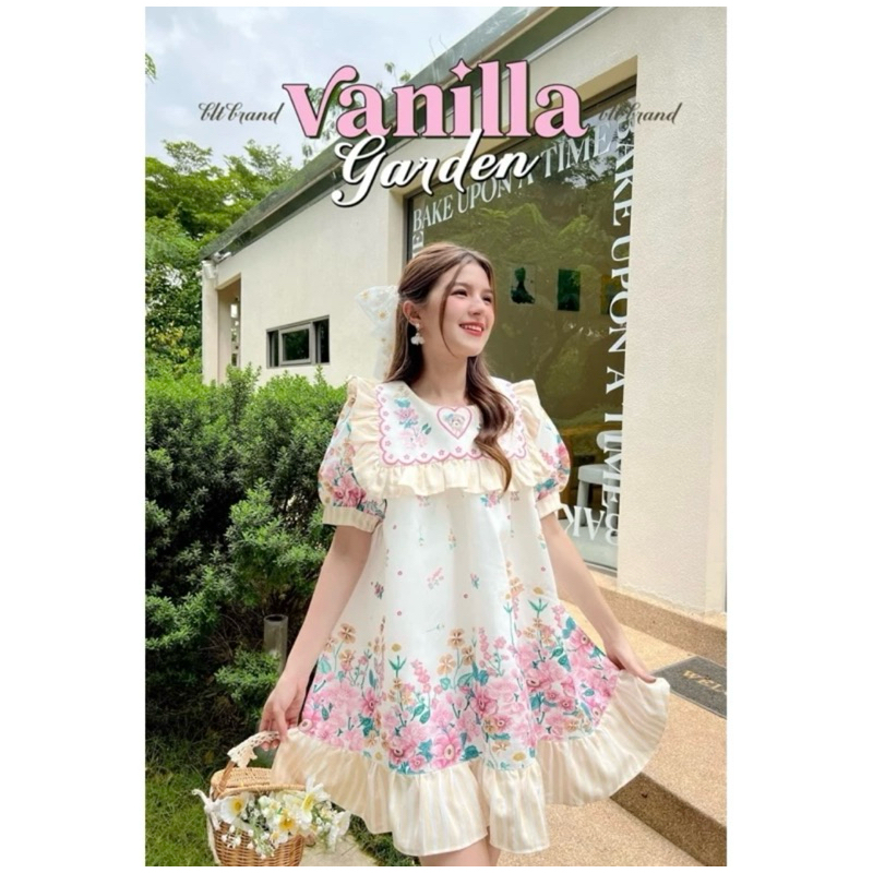 🍋พร้อมส่ง🍋 BLT BRAND เเท้🐥 Vanilla Garden : Mini Dress เดรสสีเหลือง