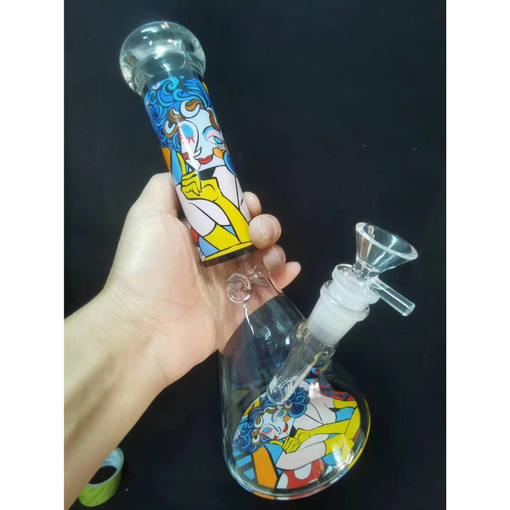 บ้องแก้วใหญ่ 25cm หลอดแก้ว 11cm หลอดแก้ววิทยาศาสตร์ หนา 6MM พร้อมส่งจากไทย GLASS bong อุปกรณ์ครบชุด (บ้อง+หลอด+คัพ)
