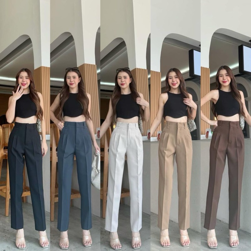 รุ่นหูย้อยเจาะกระเป๋าหลัง ขากระบอกเล็ก กระเป๋าเจาะสามารถใช้งานได้จริง ผ้าไมโคร