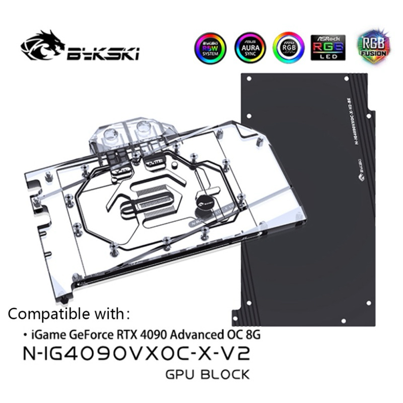 [✌️ ของมือสอง] บล็อกน้ำ Bykski N-IG4090VXOC-X-V2 สำหรับ Colorful iGame Geforce RTX 4090 Advanced OC