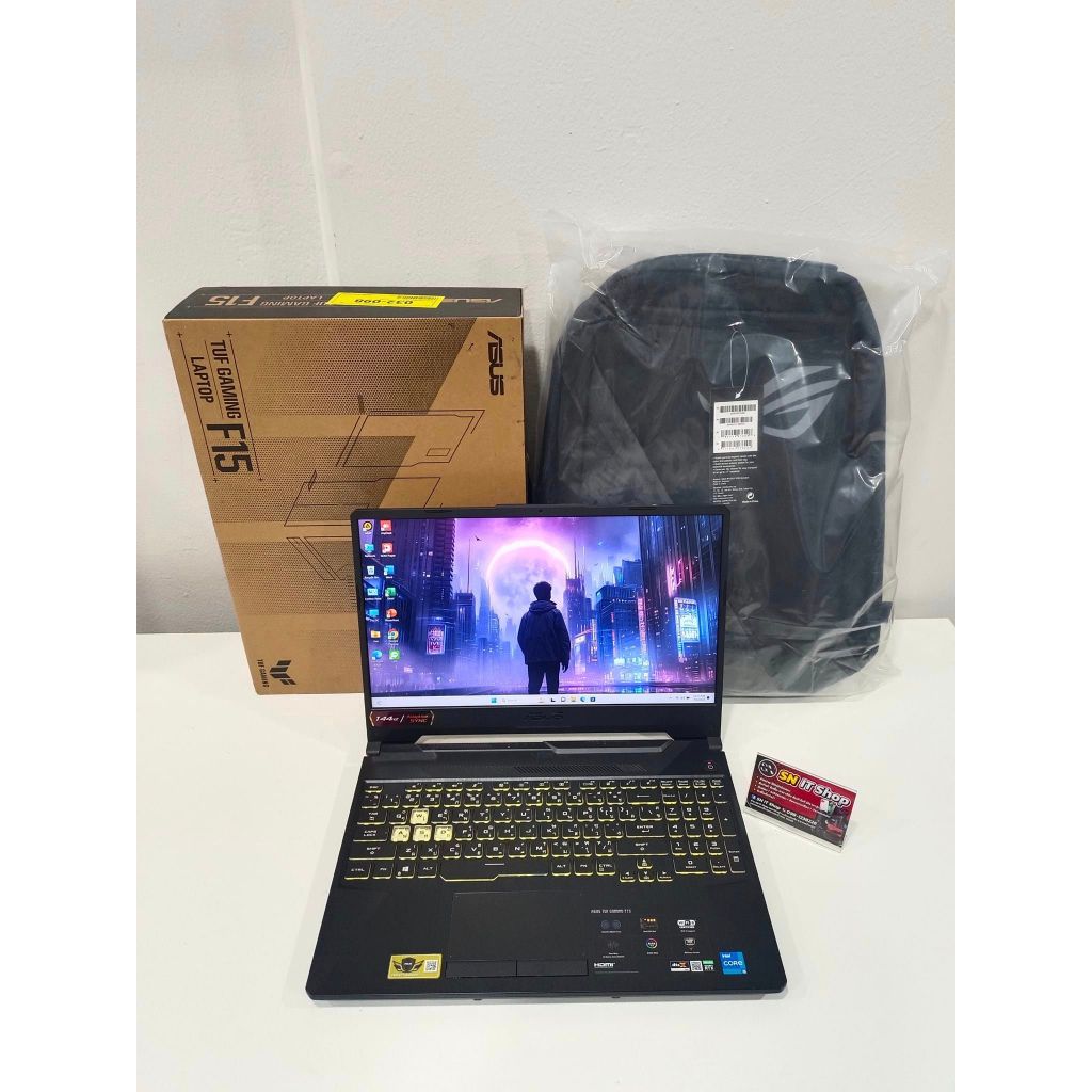 Asus TUF Gaming F15 FX506HM-HN008 (มือสอง) สเปค Intel Core i5-11400H RAM : 16GB  SSD M.2 512 GB NVID