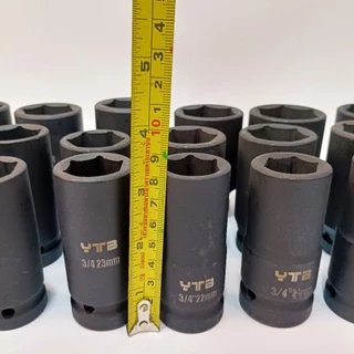 ลูกบล็อกยาว 3/4"(6หุน) บล็อกลม(IMPACT SOCKET)เบอร์ 17 19 21 22 23 24 26 27 28 29 30 32 .. มม.