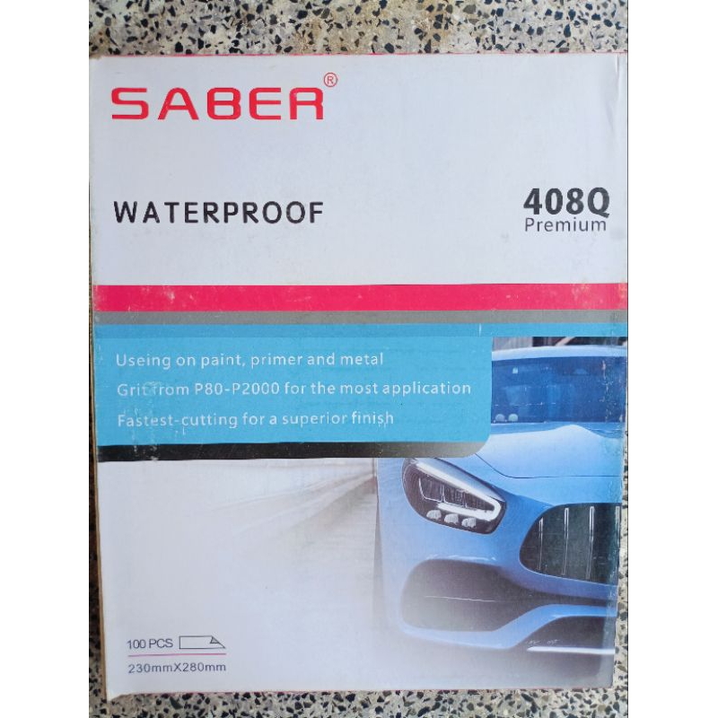 กระดาษทรายขัดน้ำ พรีเมี่ยมอย่างดี SaBer