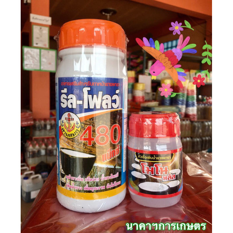 หัวเชื้อโมโนพลัส+รีลโฟลว์480 ( 1 ชุด ได้ 2 ขวด ) เซทเพิ่มพลัง เพิ่มน้ำยาง ขายดีอันดับ1