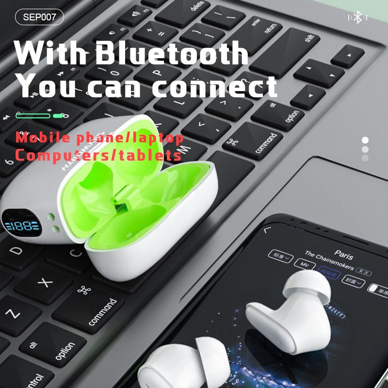 Skyworth SEP007 BT 5.2 หูฟัง หูฟังบลูทูธ หูฟังไร้สาย หูฟังเอึยร์ หูฟังเกมมิ่ง หูฟังกีฬา TWS