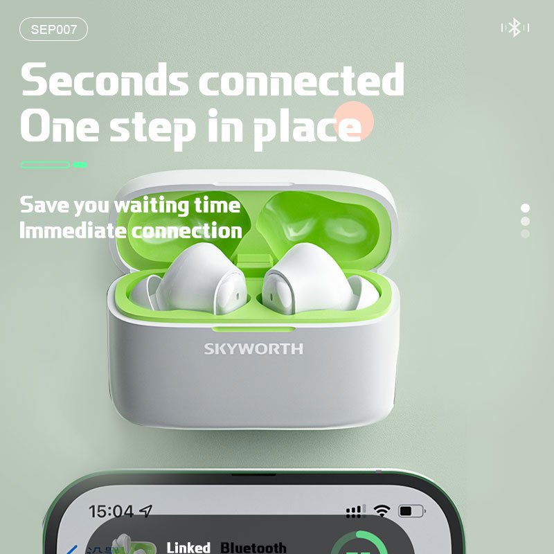 Skyworth SEP007 BT 5.2 หูฟัง หูฟังบลูทูธ หูฟังไร้สาย หูฟังเอึยร์ หูฟังเกมมิ่ง หูฟังกีฬา TWS