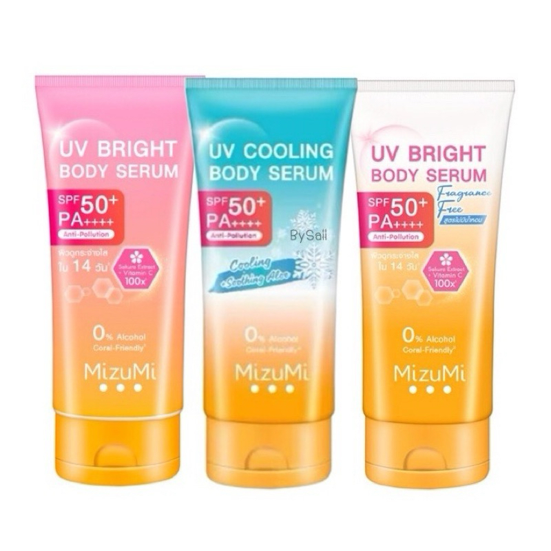 (1หลอด) เซรั่มกันแดดทาตัว มิซึมิ มีให้เลือก 3 สูตร MizuMi UV Bright Body Serum SPF50+ PA+++