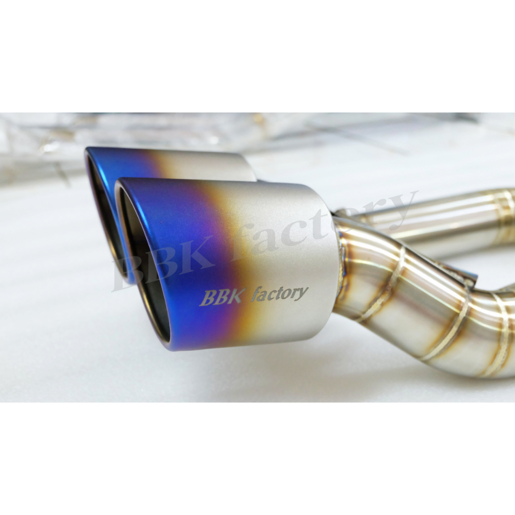 ท่อไอเสีย Honda Civic FK ท่อคู่ออกกลาง ไดร์สี เนื้อยิงทราย [BBK Factory]