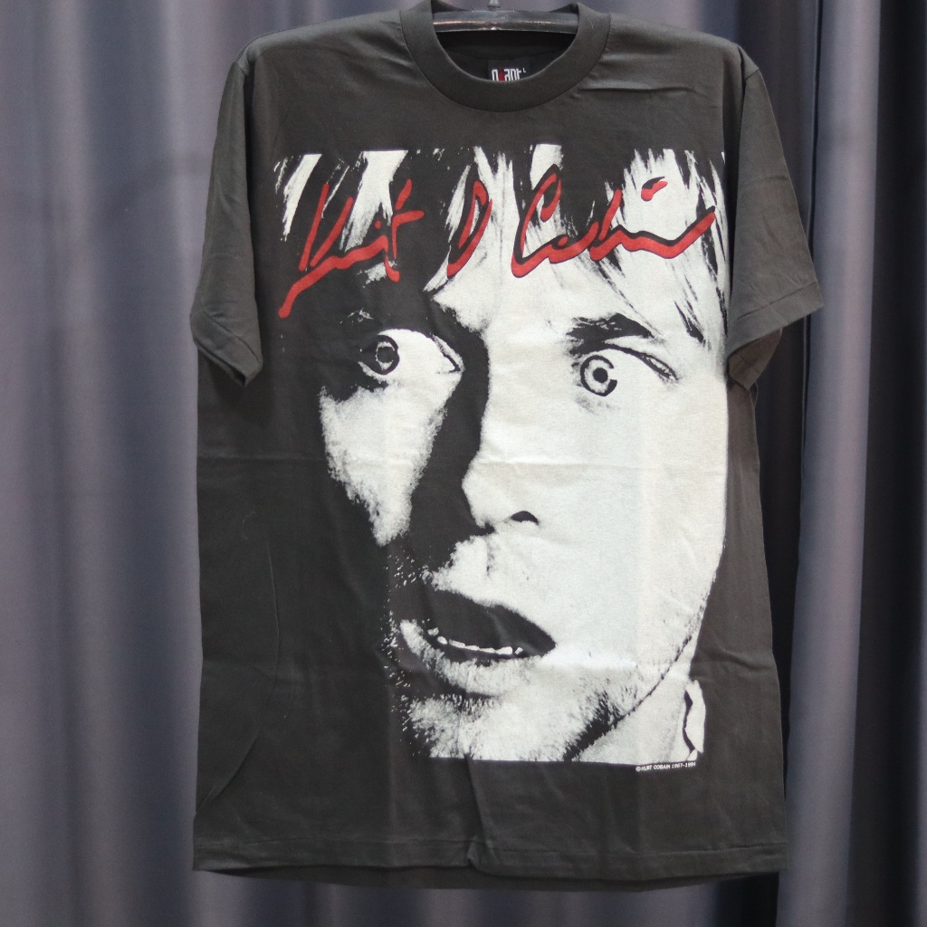 เสื้อวงNirvana Kurt Cobain งานใหม่ สไตล์วินเทจ สกรีนทั้งตัว (M/L/XL)
