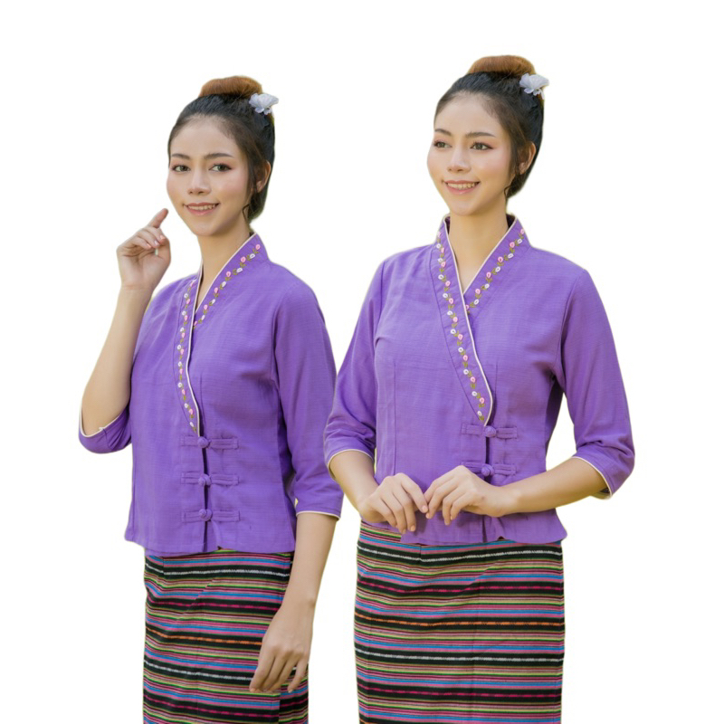 เสื้อพื้นเมืองผู้หญิงเจ้านางกระดุมจีน