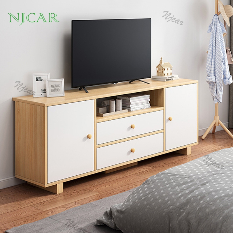 NJCAR F15D ชั้นวางทีวี มินิมอล 65/55/32นิ้ว พร้อมลิ้นชัก เฟอร์นิเจอร์ ไม้เนื้อแข็ง สไตล์ยูโร