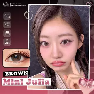 🔥 คอนแทคเลนส์ ✨ขนาดมินิ✨ Mini Julia (kittykawaii) สี : Brown / Gray / Light brown