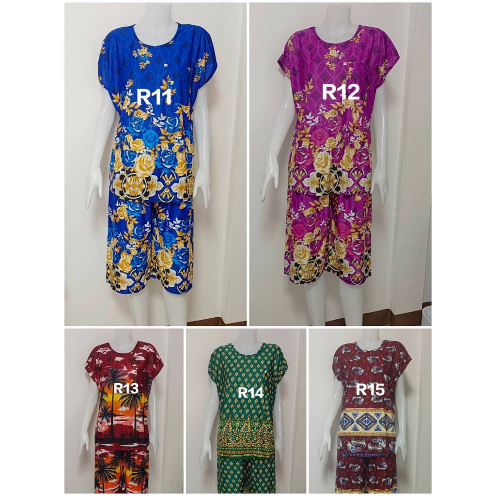 ชุดอาม่า อก 46 นิ้ว (เสื้อ+กางเกง) ชุดลำลองผู้ใหญ่ เสื้อแขนในตัว ลายสวย ใส่อยู่บ้าน ใสนอน เนื้อผ้าดี ใส่สบายมาก ราคาถูก