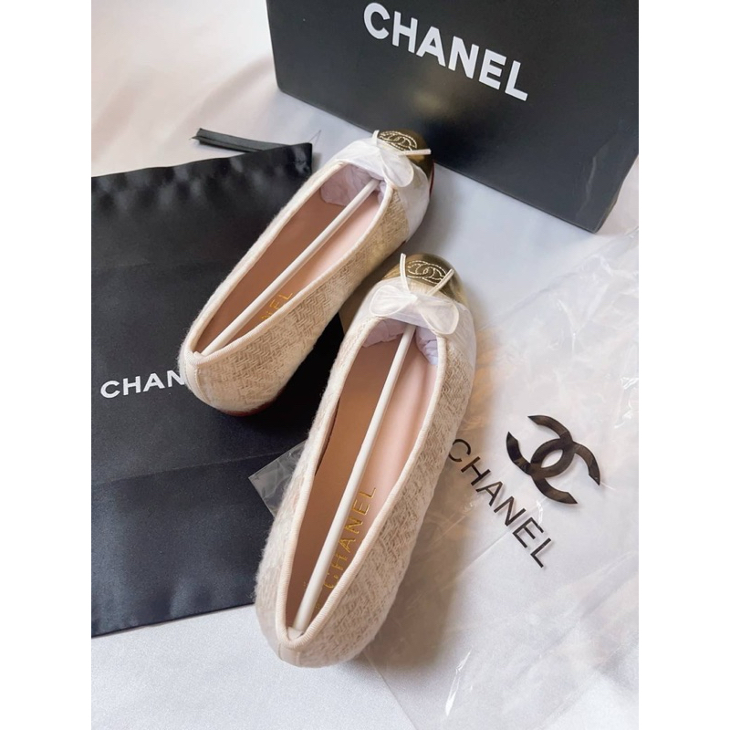 รองเท้า Chanel Bow tweed fabric katsu เกรด Hiend