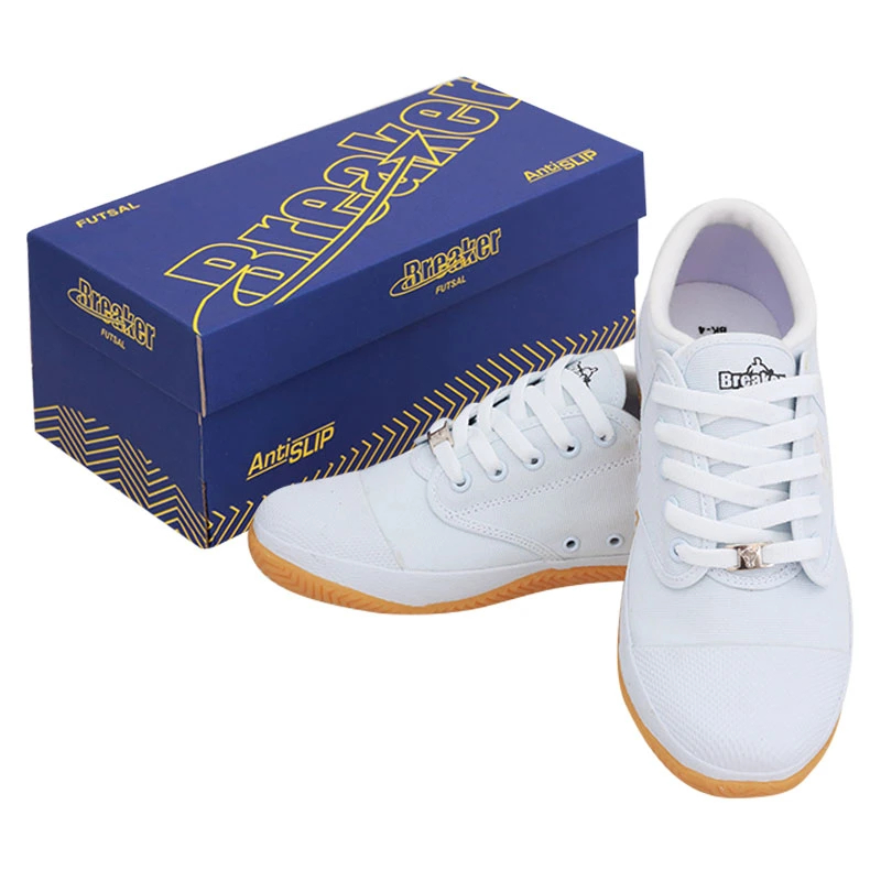รองเท้าผ้าใบเบรกเกอร์ Breaker BK4P สีขาว , รองเท้าพละ , รองเท้าผ้าใบสีขาว