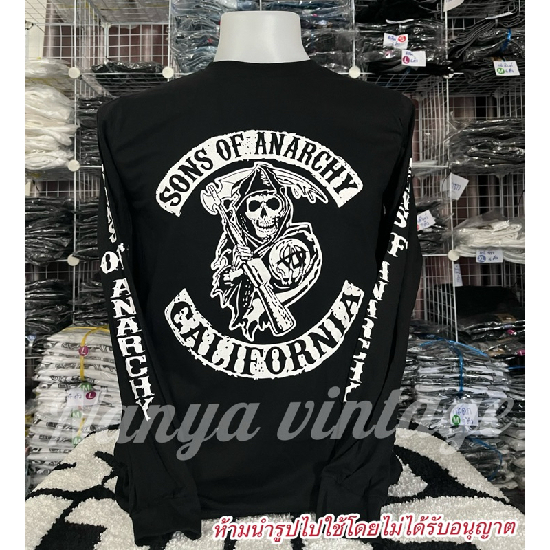 เสื้อวินเทจแขนยาวลายซันออฟ SONS OF ซันออฟ [S M L XL]
