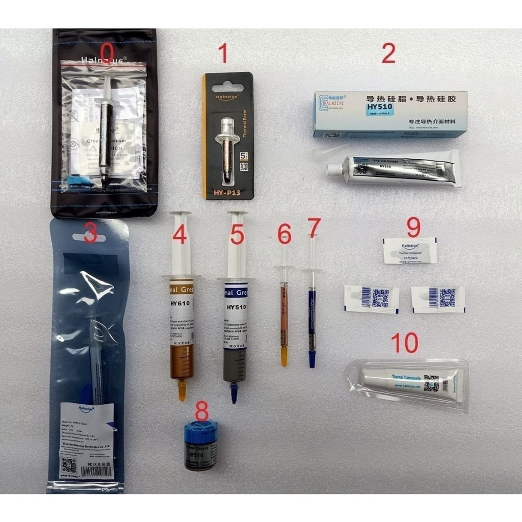 ส่งจากไทย ชิลิโคนระบายความร้อน cpu ยี่ห้อ Halnziye แท้ HY-P13 HY510 HY610 HY810 HY41 HYP13