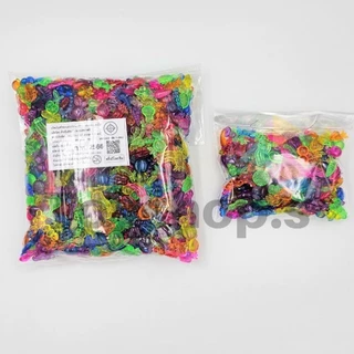 ผลไม้จิ๋วพลาสติกใส คละสี คละลาย ถุงละครึ่งกิโลกรัม(500กรัม) หมากเก็บผลไม้ พร้อมส่ง