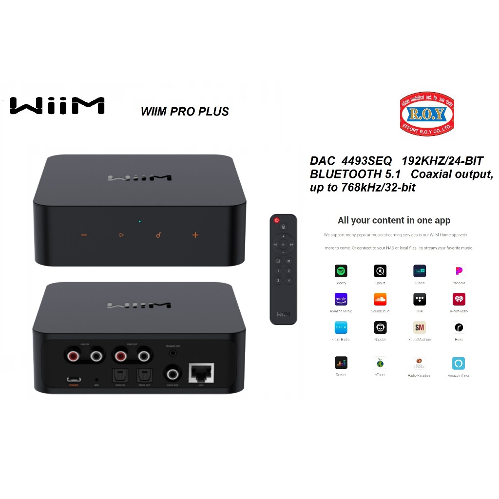 Wiim Pro Plus  DAC Streamer DAC AKM 4493SEQ 24bit / 192kHz