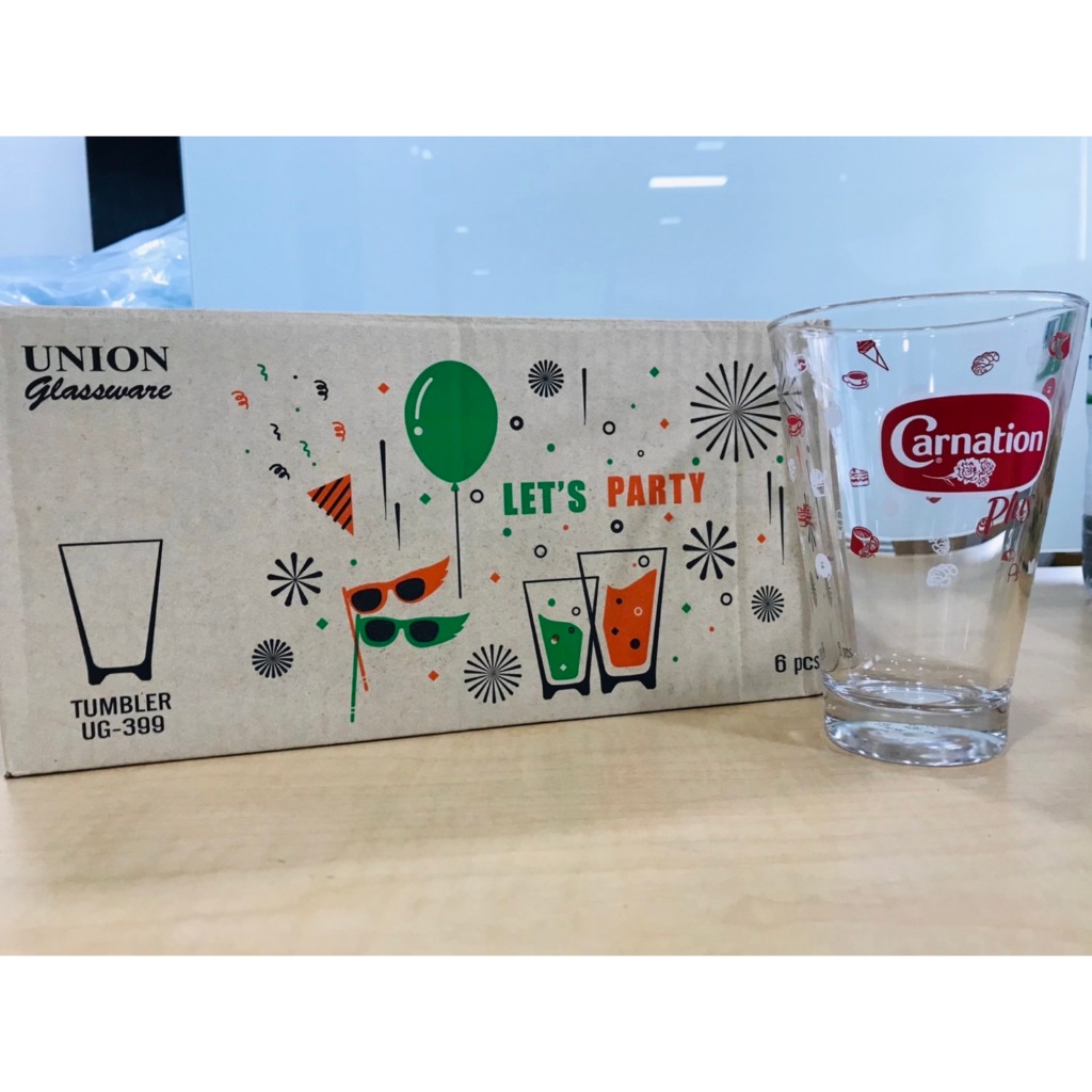 Carnation Union Glassware TumBler UG-399 Lets Party