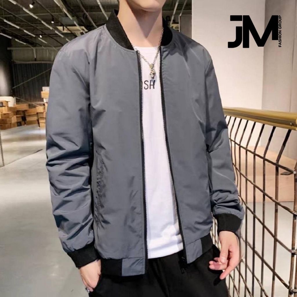 4 colors เสื้อแจ็ มีซิป มีกระเป๋า เสื้อแจ็คเก็ตผู้ชาย men's jackets ไตล์สไตล์สตรีทท JK039