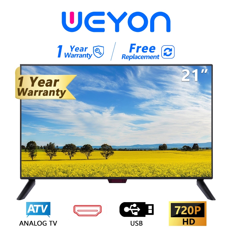 จัดส่งฟรี WEYON ทีวี 21 นิ้ว HD Ready LED TV (รุ่น W-21ทีวีจอแบน) 21'' โทรทัศน์