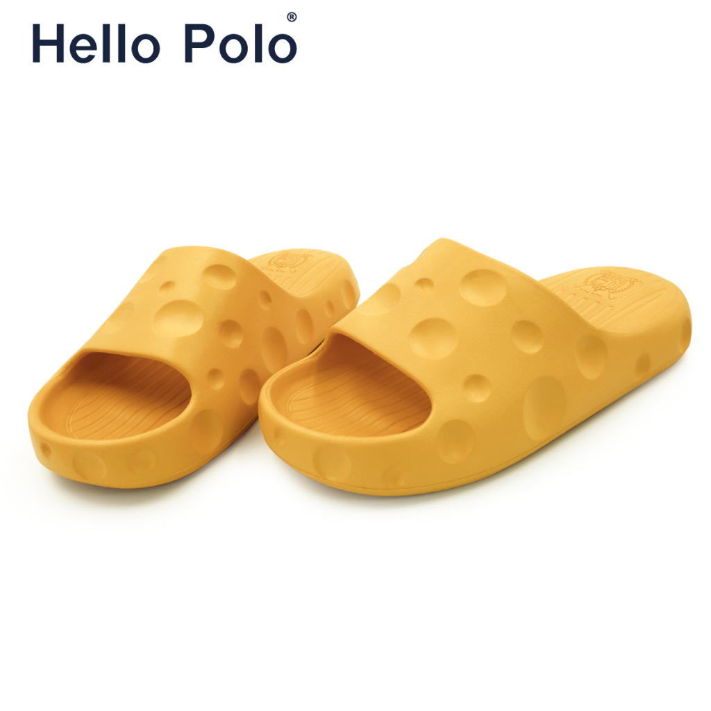 Hello Polo รองเท้าอุ้งเท้าแมวลายชีส รุ่น HP8018 รองเท้าแฟชั่นพื้นนิ่มแบบ Unisex