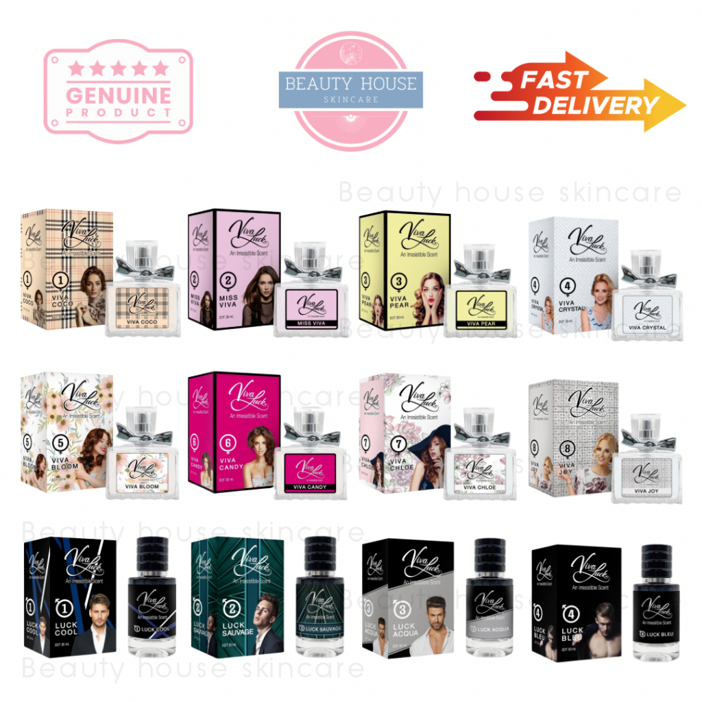 [12กลิ่น] น้ำหอม วิวา ลักค์ 30มล. น้ำหอมฝรั่งเศส น้ำหอมฟีโรโมน ติดทนมากกว่า 8ชั่วโมง