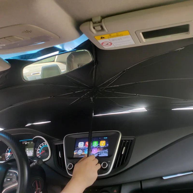 ร่มกันแดดในรถ ที่บังแดดในรถยนต์ สะท้อนแสงแดด กัน UV แถมกระเป๋าหนัง - รูปที่ 7