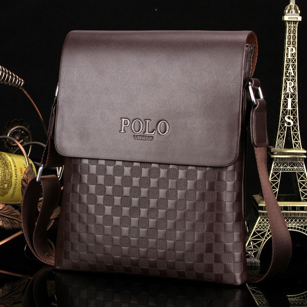 POLO VIDENG กระเป๋าสะพายไหล่ กระเป๋าเมสเซนเจอร์ หนังลําลอง สไตล์นักธุรกิจ สําหรับผู้ชาย ถูกสุด ส่งไวในไทย