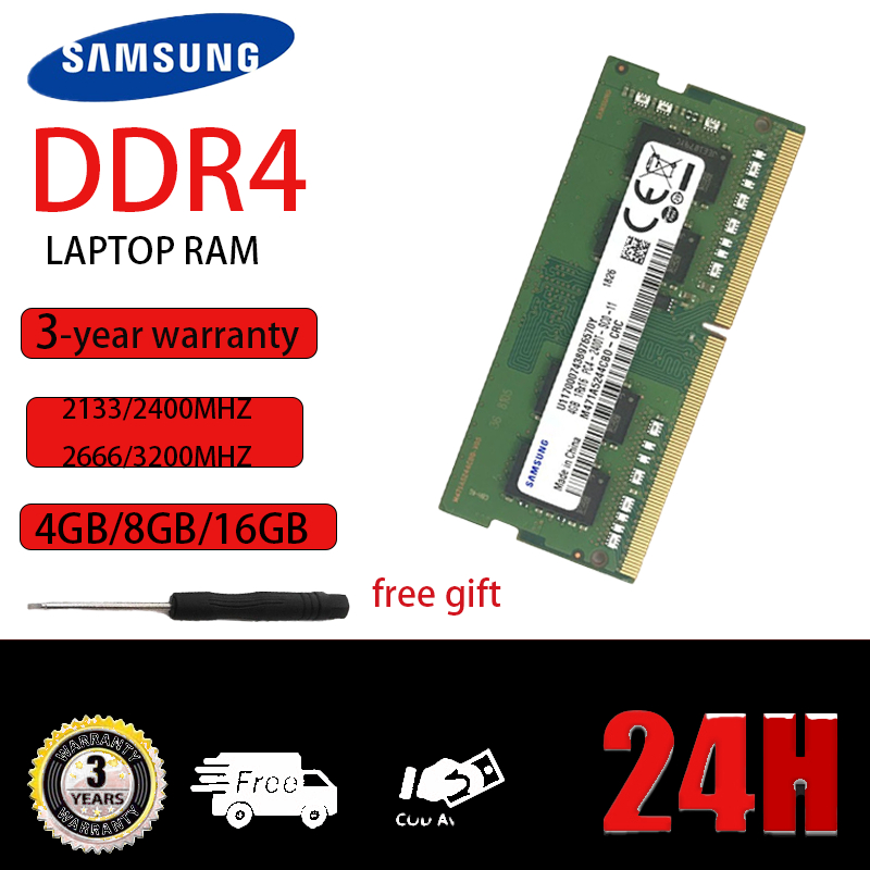 Samsung Notebook RAM DDR4 4GB 8GB 16GB 2133MHZ 2400MHZ 2666MHZ 3200MHZ SODIMM PCL4 Ram Laptop Memory