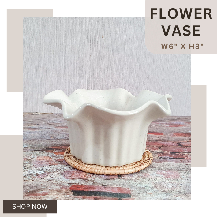 แจกันทรงดอกไม้ (Flower Vase) "ไม่เจาะรู"