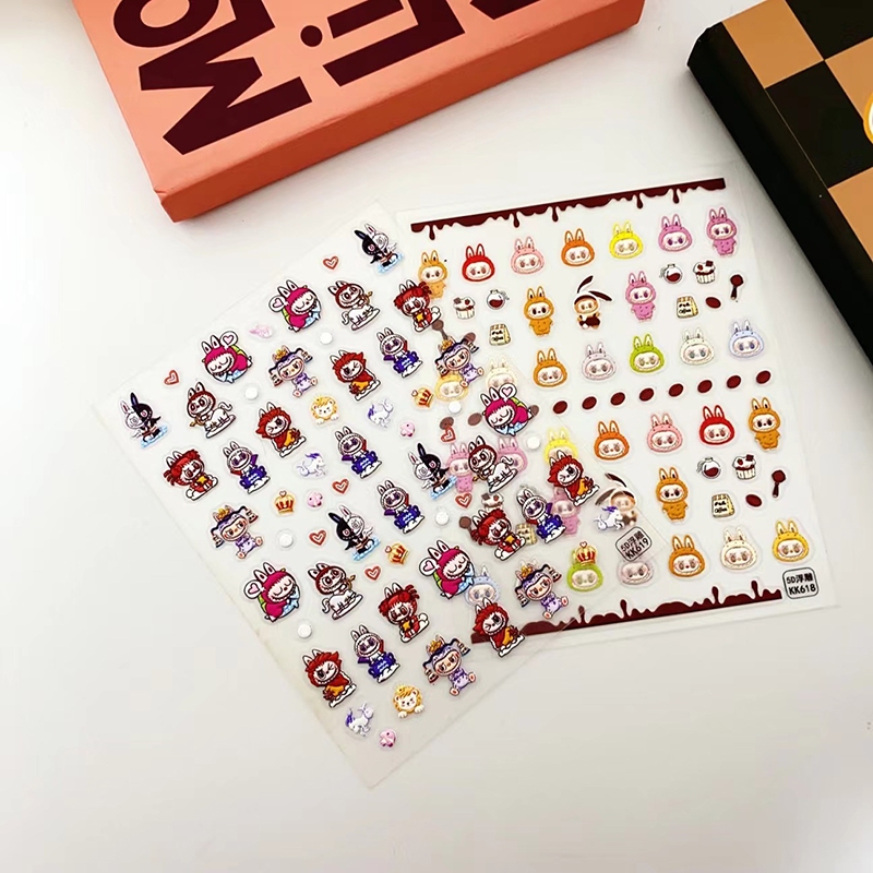 LABUBUสติกเกอร์นูน5Dสติ๊กเกอร์เด็ก สติ๊กเกอร์ติดเล็บสติ๊กเกอร์กระเป๋านักเรียน สติ๊กเกอร์ติดกระเป๋า ของฝากต้อนรับเปิดเทอม