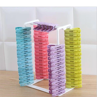 ที่เก็บไม้แขวนเสื้อ สูง24.5ซม.อุปกรณ์จัดระเบียบ สีขาว เก็บได้เยอะ