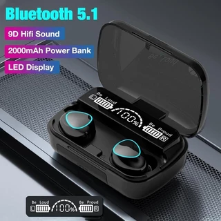 ชุดหูฟังบลูทู ธ ใหม่ ประเภทในหู TWS M10 จอแสดงผลไฟ LED แบตเตอรี่ หูฟังอัจฉริยะ จุสูง ด้วยไมโครโฟน เสียงสเตอริโ