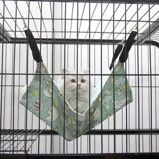 PetStern ที่นอนแมว กรงแขวน เปลแขวน ผ้านุ่ม ผ้าไหมน้ำแข็ง เย็นสบายผิว เปลแมวแบบแขวน