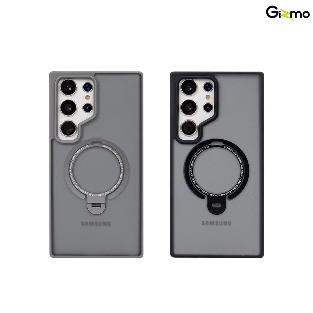 Gizmo เคส รุ่น S24 Ultra เคสชาร์จได้  Defense rotate stand  มีขาตั้งขอบดำ เนื้อสัมผัสแมท กันกระแทก เ