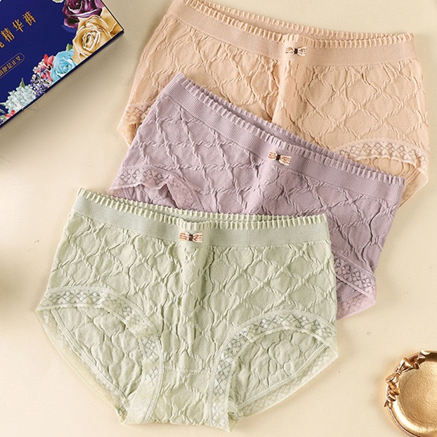 รุ่นใหม่ เซ็ต 4 สี กางเกงชั้นในไซส์ใหญ่ ผ้าฝ้าย ผ้าหนา นุ่ม มีไซส์ L - XXL ใส่สบาย กางเกงในผ้าหนา