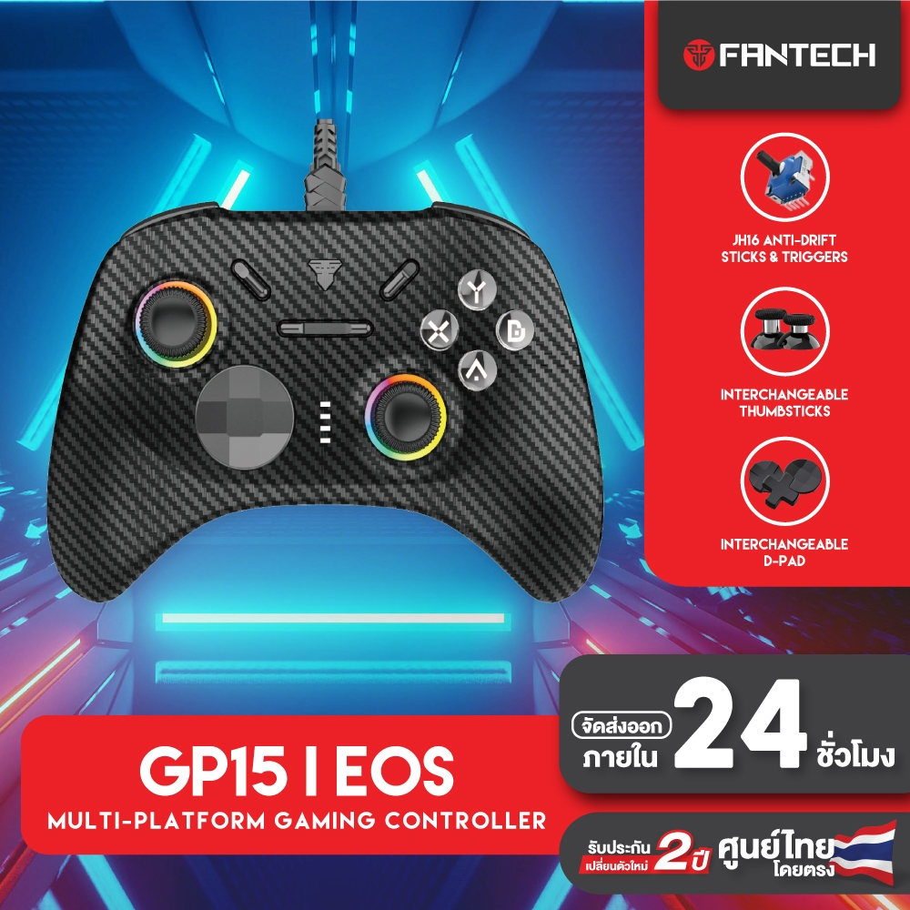 FANTECH รุ่น GP15 จอยเกมมิ่ง wired gaming controlle ปรับระดับได้ 3 โหมด รองรับ PC,PS, Android,IOS