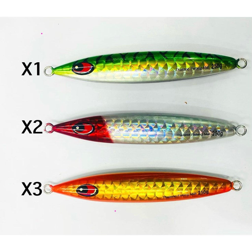 1-2วัน (ส่งไวมากแม่) TFM FJ303 *Fast Jig* ปลากระบอก3D ตัวเลือก 3 สี ขนาด 250g/ 300g/ 400g【Super Thai